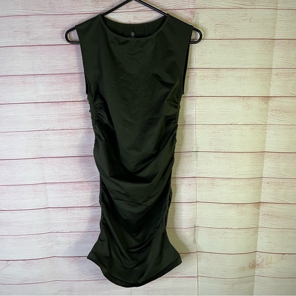 BLANQI EVERYDAY Olive Maternity Sleeveless Tank Dress Size M/L - Picture 2 of 4